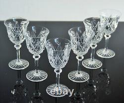 Anciennes 6 Verres A Vin Cristal Taille Soufle Modele Sammy Taille St Louis 15,5