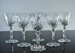 Anciennes 6 Verres A Vin Cristal Taille Soufle Modele Sammy Taille St Louis 15,5
