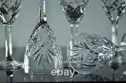 Anciennes 6 Verres A Vin En Cristal Taille Modelé Chantilly St Louis Signe