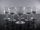 Anciennes 6 Verres Digestif Cristal Taille Cotes Plates Caton St Louis Art Deco