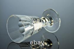 Anciennes 6 Verres Digestif Cristal Taille Cotes Plates Caton St Louis Art Deco
