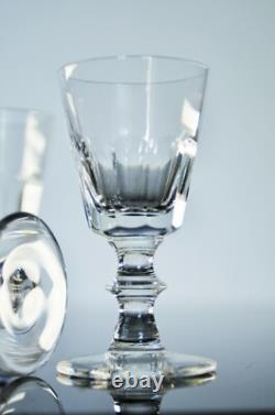 Anciennes 6 Verres Digestif Cristal Taille Cotes Plates Caton St Louis Art Deco