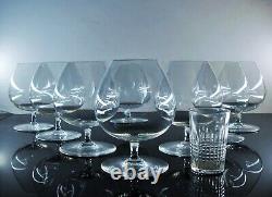 Anciennes 8 Tres Grand XXL Verres A Cognac Degustation Cristal Baccarat Signe