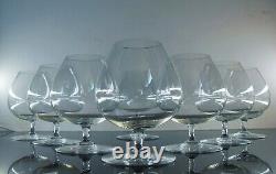 Anciennes 8 Tres Grand XXL Verres A Cognac Degustation Cristal Baccarat Signe