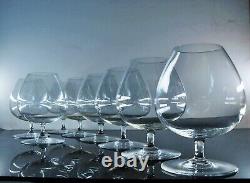 Anciennes 8 Tres Grand XXL Verres A Cognac Degustation Cristal Baccarat Signe