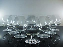 Anciennes 8 Tres Grand XXL Verres A Cognac Degustation Cristal Baccarat Signe