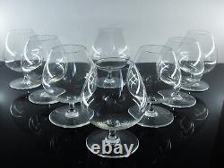 Anciennes 8 Tres Grand XXL Verres A Cognac Degustation Cristal Baccarat Signe