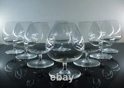 Anciennes 8 Tres Grand XXL Verres A Cognac Degustation Cristal Baccarat Signe