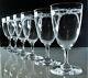 Anciennes Grand 6 Verres A Eau Vin Cristal Souffle Grave Dégage L'acide Baccarat