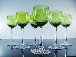 Anciennes Grand 6 Verres A Vin Cristal Couleur Modele Richelieu Baccarat Artdeco