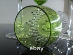 Anciennes Grand 6 Verres A Vin Cristal Couleur Modele Richelieu Baccarat Artdeco