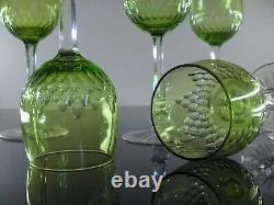 Anciennes Grand 6 Verres A Vin Cristal Couleur Modele Richelieu Baccarat Artdeco