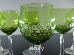 Anciennes Grand 6 Verres A Vin Cristal Couleur Modele Richelieu Baccarat Artdeco