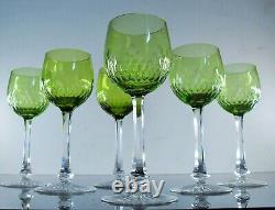 Anciennes Grand 6 Verres A Vin Cristal Couleur Modele Richelieu Baccarat Artdeco