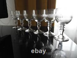 Anciens 6 verres à vin porto en cristal Baccarat modèle RENAISSANCE Ballon