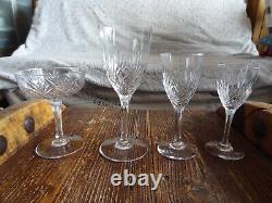 Anciens verres en cristal taillé Saint Louis Villeroy Boch
