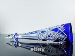 Art Déco Ancienne Carafe Cristal Double Taille Modelé Lagny Baccarat 1916