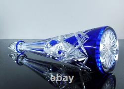 Art Déco Ancienne Carafe Cristal Double Taille Modelé Lagny Baccarat 1916