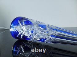 Art Déco Ancienne Carafe Cristal Double Taille Modelé Lagny Baccarat 1916