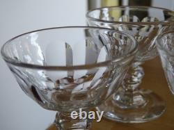 BACCARAT 19 EME CRISTAL TAILLER DIAMANT 4 ANCIENS VERRES A LIQUEUR ht 7,5 cm