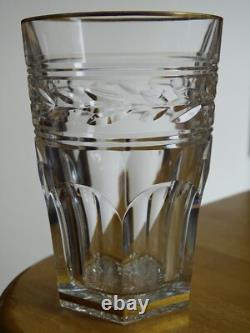 BACCARAT 1 ANCIEN VERRE GOBELET CRISTAL MODELE JONZAC GOLD ht 10,5 cm 18 cls