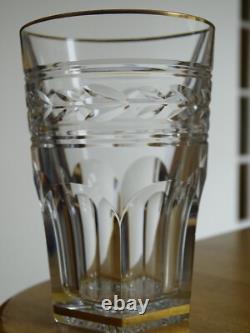BACCARAT 1 ANCIEN VERRE GOBELET CRISTAL MODELE JONZAC GOLD ht 10,5 cm 18 cls