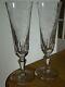 BACCARAT 2 ANCIENNES FLUTES A CHAMPAGNE CRISTAL MODELE PARME ht 17,3 cm