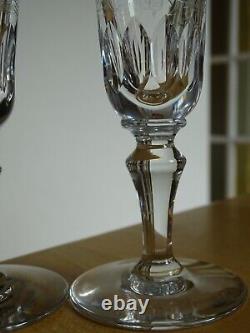 BACCARAT 2 ANCIENNES FLUTES A CHAMPAGNE CRISTAL MODELE PARME ht 17,3 cm