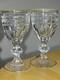 BACCARAT 2 ANCIENS VERRES A VIN BLANC CRISTAL MODELE JONZAC GOLD ht 12,8 cm