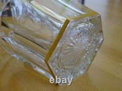 BACCARAT 2 ANCIENS VERRES GOBELET CRISTAL MODELE JONZAC GOLD ht 10,5 cm 18 cls