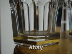 BACCARAT 2 ANCIENS VERRES GOBELET CRISTAL MODELE JONZAC GOLD ht 10,5 cm 18 cls