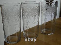 BACCARAT 3 ANCIENS GRANDS VERRES A JUS DE FRUIT CRISTAL MEDICIS GOBELET 14 cm