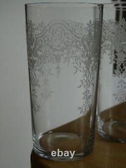 BACCARAT 3 ANCIENS GRANDS VERRES A JUS DE FRUIT CRISTAL MEDICIS GOBELET 14 cm
