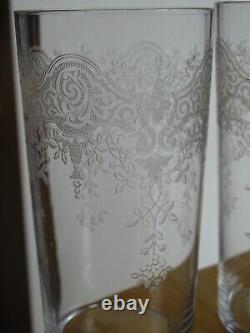 BACCARAT 3 ANCIENS GRANDS VERRES A JUS DE FRUIT CRISTAL MEDICIS GOBELET 14 cm