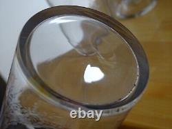 BACCARAT 3 ANCIENS GRANDS VERRES A JUS DE FRUIT CRISTAL MEDICIS GOBELET 14 cm