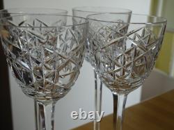 BACCARAT 4 ANCIENS GRANDS VERRES VIN DU RHIN CRISTAL MODELE JUIGNE S. 989 ht 19,7