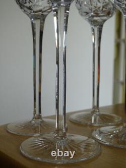 BACCARAT 4 ANCIENS GRANDS VERRES VIN DU RHIN CRISTAL MODELE JUIGNE S. 989 ht 19,7
