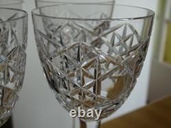 BACCARAT 4 ANCIENS GRANDS VERRES VIN DU RHIN CRISTAL MODELE JUIGNE S. 989 ht 19,7