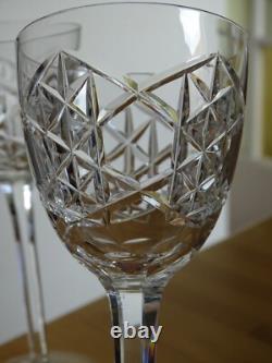 BACCARAT 4 ANCIENS GRANDS VERRES VIN DU RHIN CRISTAL MODELE JUIGNE S. 989 ht 19,7