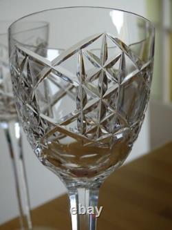 BACCARAT 4 ANCIENS GRANDS VERRES VIN DU RHIN CRISTAL MODELE JUIGNE S. 989 ht 19,7