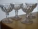 BACCARAT 4 ANCIENS VERRES A LIQUEUR EN CRISTAL TAILLER MODELE JUVISY ht 7,2 cm
