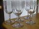 BACCARAT 5 ANCIENS VERRES APERITIF CRISTAL GRAVURE FLEURS DE LYS CHABLIS 10,8 cm