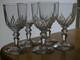 BACCARAT 5 ANCIENS VERRES A APERITIF CRISTAL JEUX D'ORGUES BISEAUX 10,5 cm 1920