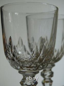 BACCARAT 5 ANCIENS VERRES A APERITIF CRISTAL JEUX D'ORGUES BISEAUX 10,5 cm 1920