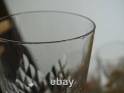 BACCARAT 5 ANCIENS VERRES A APERITIF CRISTAL JEUX D'ORGUES BISEAUX 10,5 cm 1920