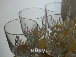 BACCARAT 5 ANCIENS VERRES A APERITIF CRISTAL JEUX D'ORGUES BISEAUX 10,5 cm 1920
