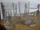 BACCARAT 5 ANCIENS VERRES A VIN BLANC OU ROUGE CRISTAL FORME GOBELET CHAUNY 8 cm