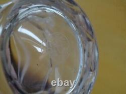 BACCARAT 5 ANCIENS VERRES A VIN BLANC OU ROUGE CRISTAL FORME GOBELET CHAUNY 8 cm