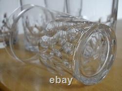 BACCARAT 5 ANCIENS VERRES A VIN BLANC OU ROUGE CRISTAL FORME GOBELET CHAUNY 8 cm