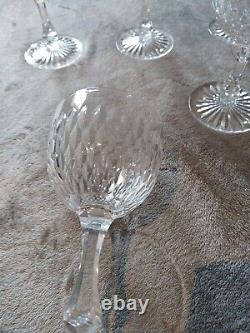BACCARAT 5 verres à eau anciens modèle écaille cristal rares sublimes